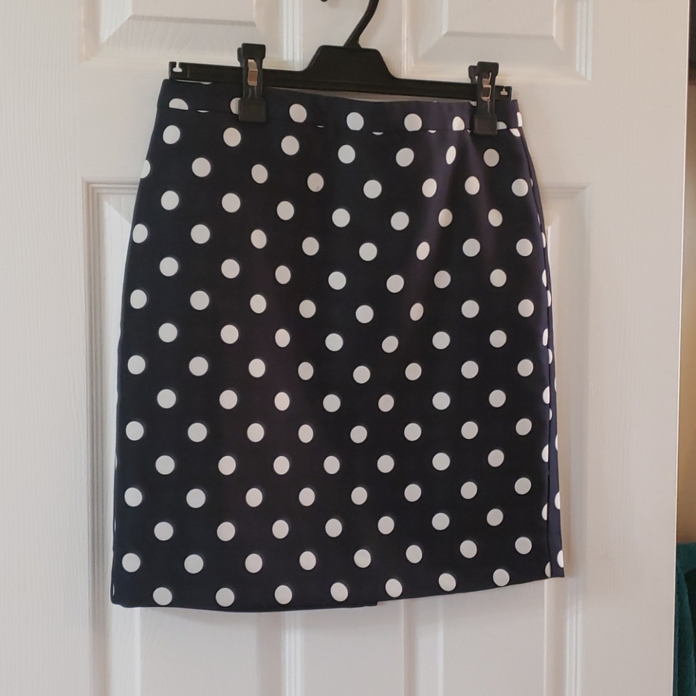Polka dot pencil skirt